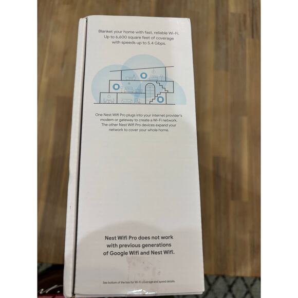 NEW Google Nest Wifi Pro 6E 2 Port Wireless Mesh Router - Pack of 3 - Snow - Picture 3 of 6